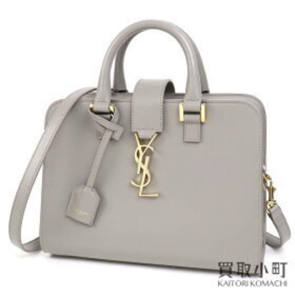 Yves Saint Laurent Monogram Baby Cabas Bag Calfskin Leather YSL Line Shoulder - Picture 1 of 1